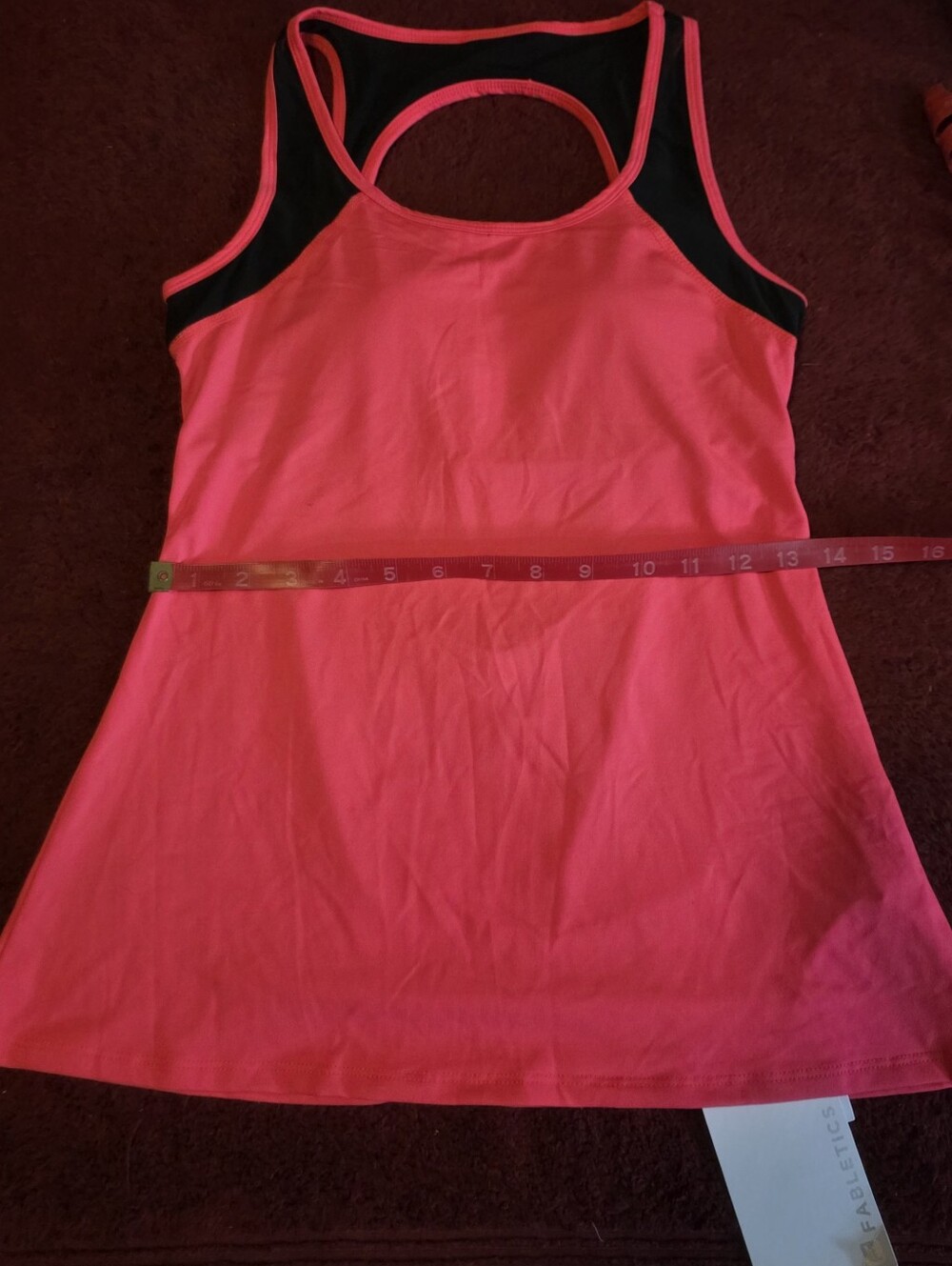 Fabletics Pink and Black Racerback Tank Top